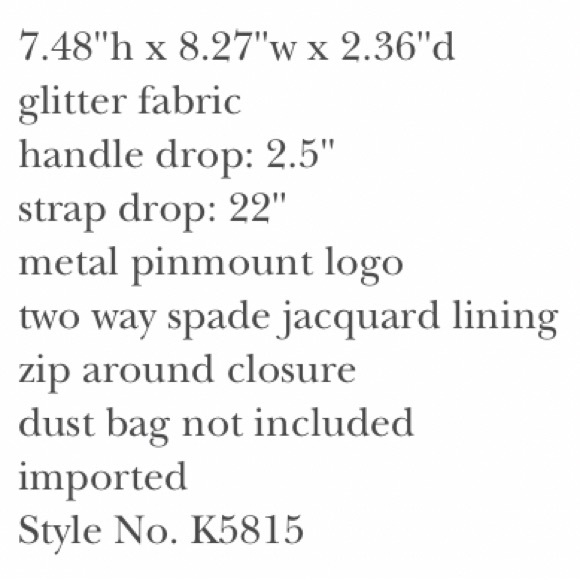 KATE SPADE LOVE SHACK Glitter Heart CROSSBODY BAG in DEEP NOVA! Novelty Gift NWT - Picture 5 of 5